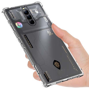 希凯适用红魔8pro手机壳防摔努比亚红魔8pro+新款透明软壳保护套气囊镜头全包简约外壳网红潮男女款个性创意