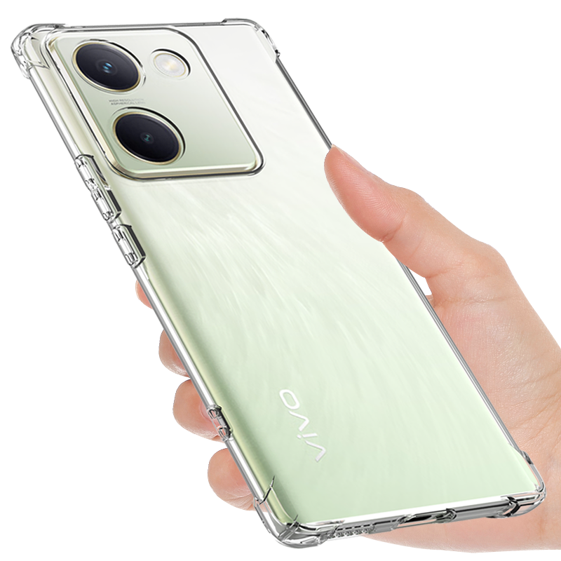 希凯适用vivoy100手机壳VIVO Y100透明保护套y100i新款Y100T气囊防摔全包边硅胶外壳男女简约软个性创意支架