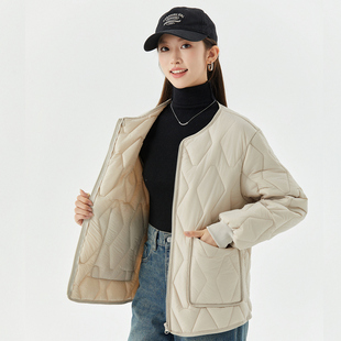 女士秋冬轻薄保暖棉内胆家居棉衣棉服加肥加大中老年宽松上衣拉链