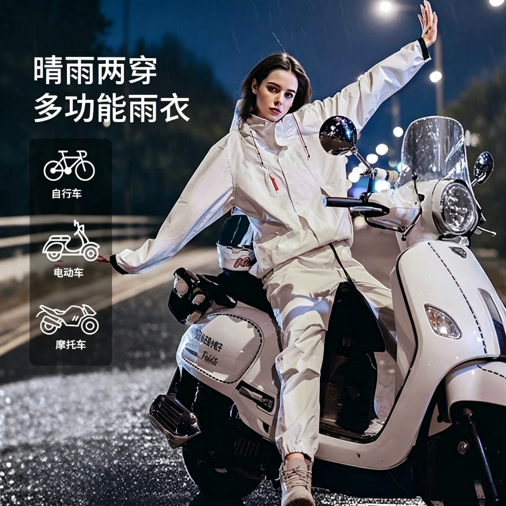 电动车雨衣雨裤套装女款骑行服防暴雨专用成人雨衣分体式男款骑手