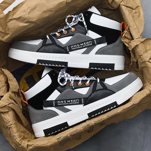 Летняя обувь, трендовые универсальные высокие кроссовки для отдыха, нескользящие спортивные туфли, подходит для подростков