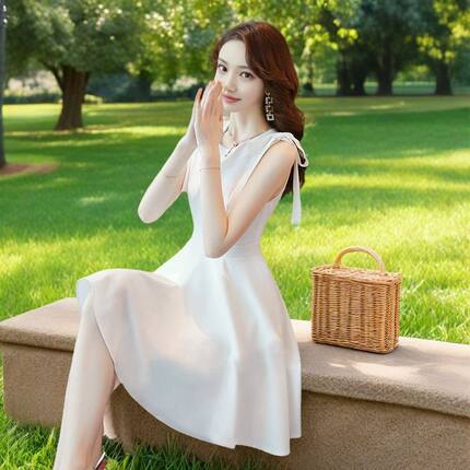 白色小个子礼服连衣裙高级感女装夏季2026新款性感仙女裙辣妹裙子