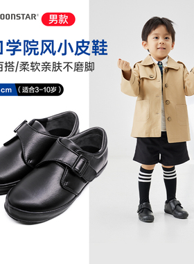 女童公主鞋礼仪鞋学院风月星男女孩黑色儿童黑皮鞋男童小皮鞋英伦