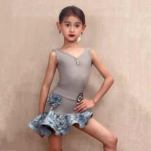 梵蒂恺2026新款夏季拉丁舞练功服女童高级感儿童舞蹈演出服套装