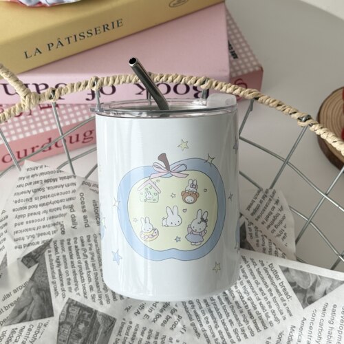 2025苹果系列小兔子新款咖啡杯+陶瓷马克杯高颜值组合杯子