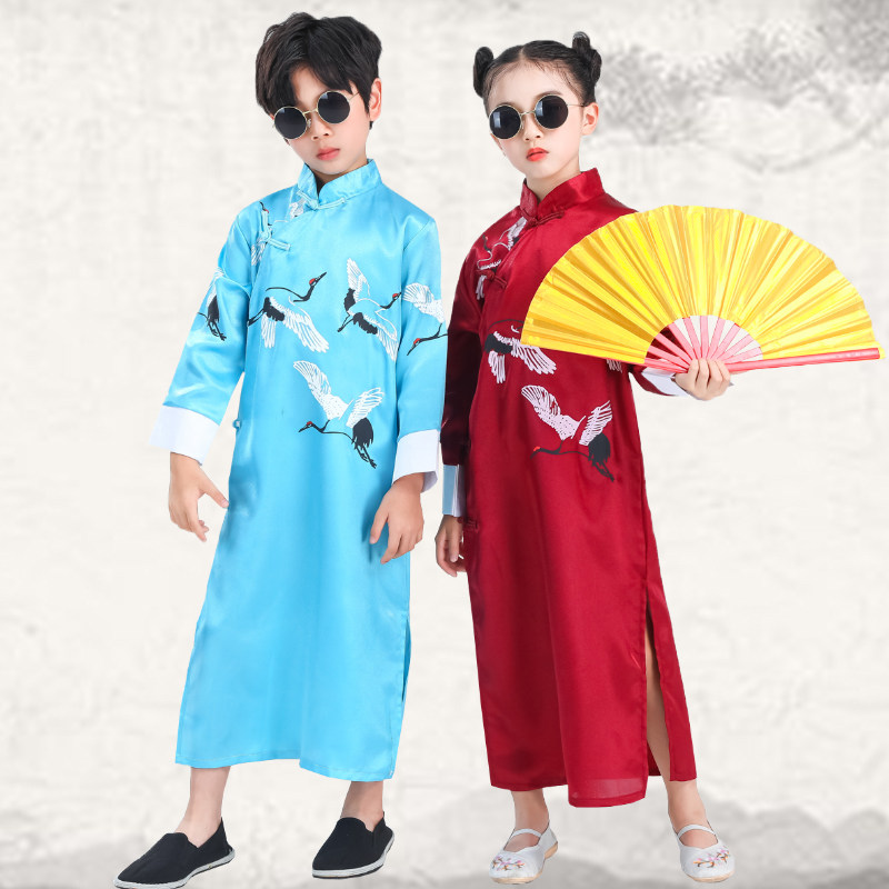 说书人舞蹈服幼儿园相声大褂同款