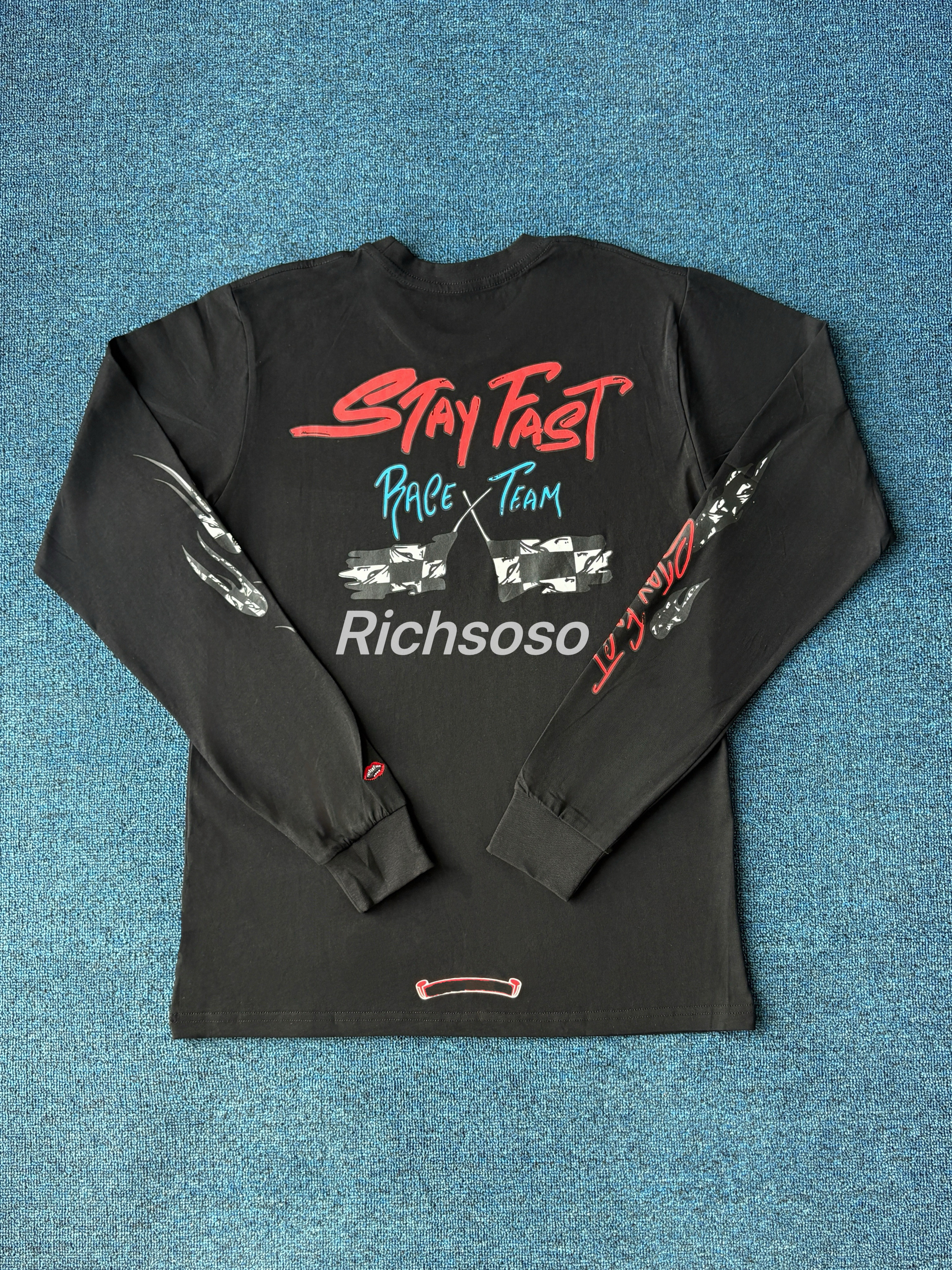 【区别市面】Mattyboy 联名StayFast赛车旗帜长袖上衣T恤男女同款
