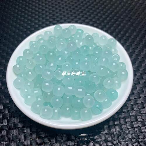 天然A货翡翠玉散珠DIY项链