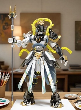 iBlock二郎神杨戬机甲拼装积木神话系列益智玩具模型男孩生日礼物