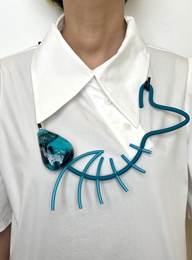 TENPALACE买手店法国艺术饰品 SAMUEL CORAUX 可爱小猫宝石项链