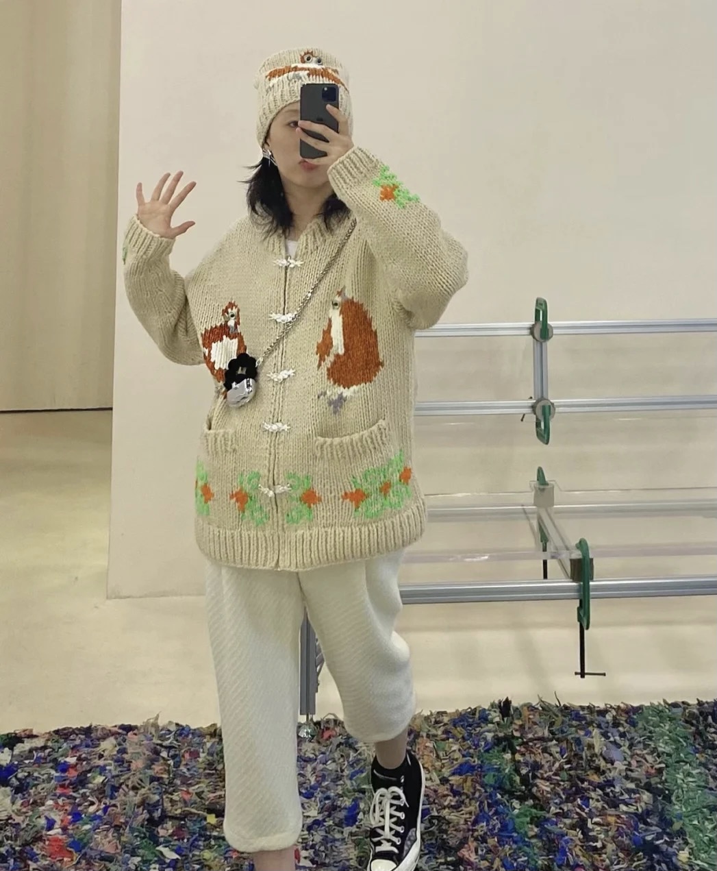 TENPALACE设计师集合店 penultimate 银扣装饰 毛衣开衫