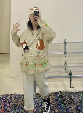 TENPALACE设计师集合店 penultimate 银扣装饰 毛衣开衫