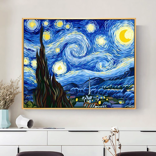 5D Diamond Painting 2024 Van Gogh Star пустые бриллиантовые кирпичи и блюда ручной работы ручной работы ручной работы поперечный эндический бриллиант