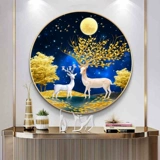 5D Diamond Painting Full Diamond Новый круглый круглый оленя, подходящий для гостиной, подходит для гостиной.