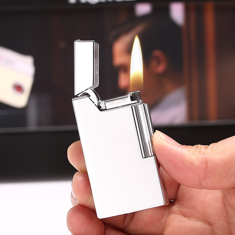 侧滑老式王子煤油打火机
