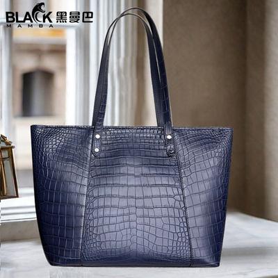 雾面哑光鳄鱼皮购物袋手提包女士大容量高档通勤包拉链休闲女包