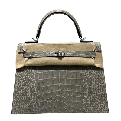 高光美洲鳄鱼皮手提包