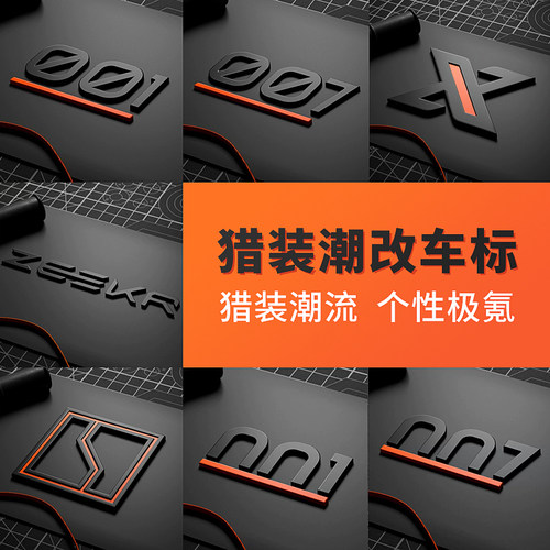 极氪系列黑化车标改装