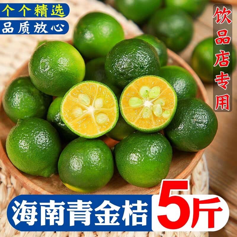 奶茶店专用小金桔海南小青桔新鲜水果柠檬酸桔新鲜水果越南青柠檬_虎窝淘