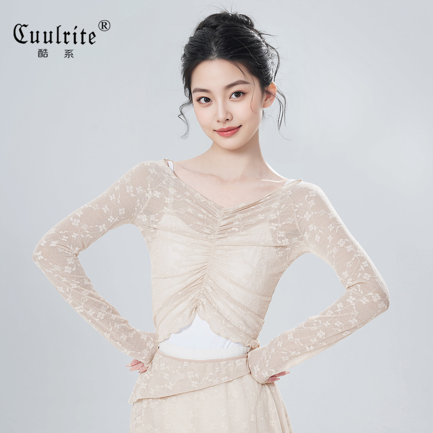 舞蹈披肩长袖成人女芭蕾舞蹈服上衣网纱罩衫外套练功服外搭小坎肩
