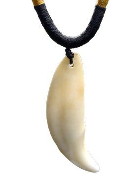 盈月真黑狗牙齿项链本命年饰品