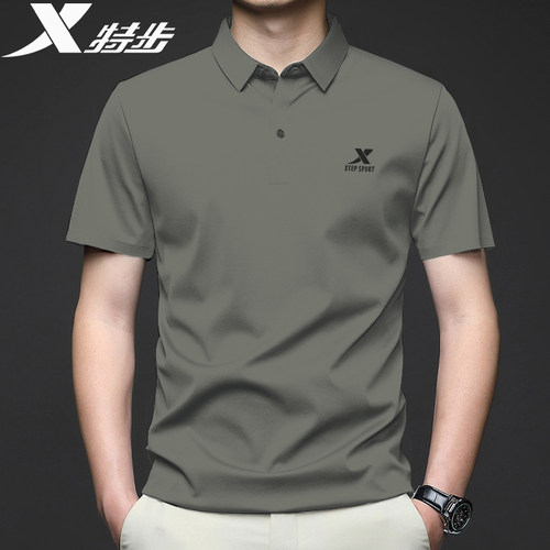 特步短袖POLO衫男速干透气