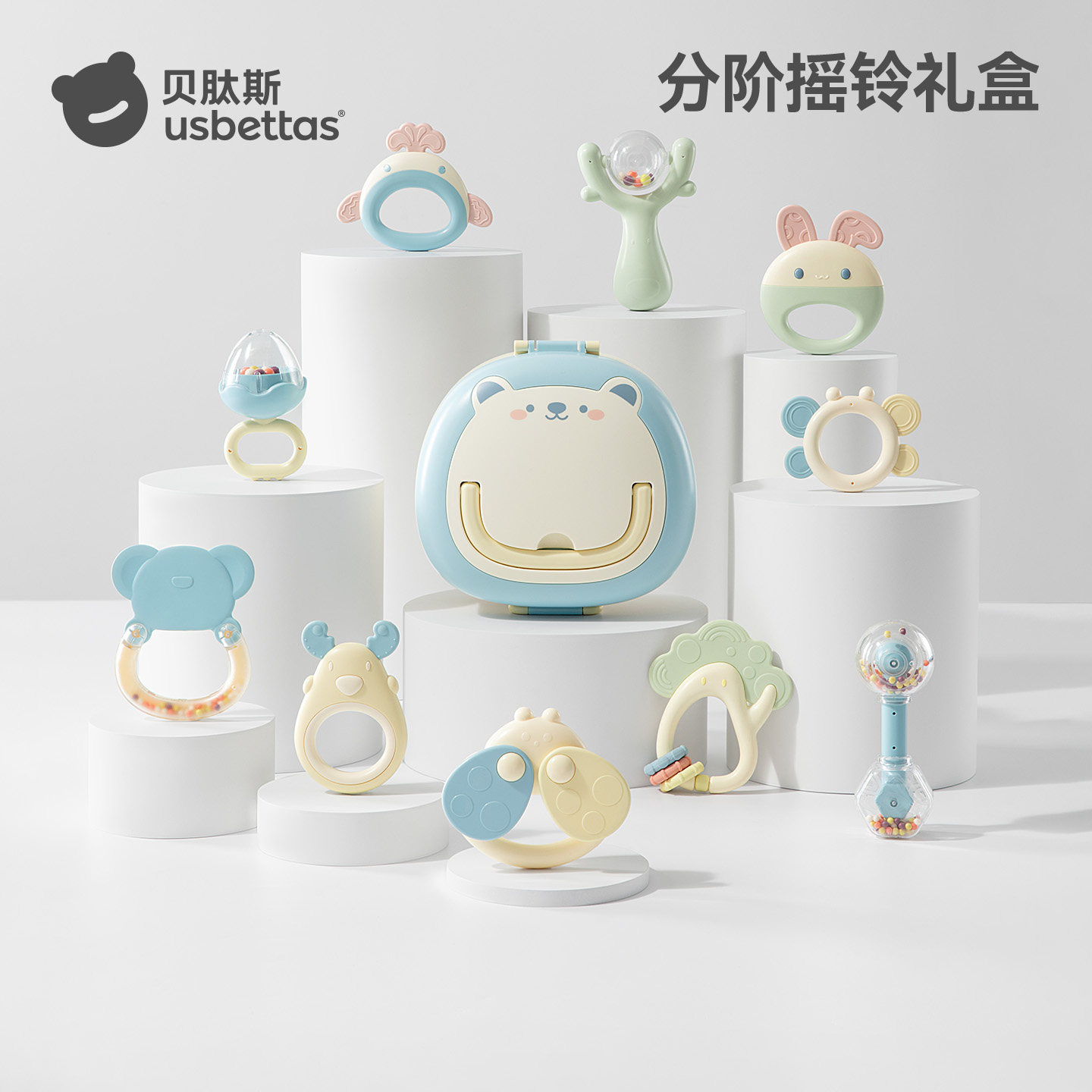 贝肽斯婴儿玩具新生儿抓握摇铃