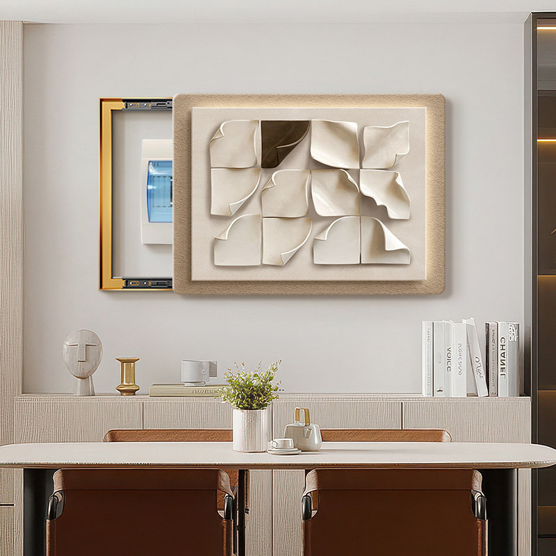 现代简约电表箱装饰画2025新款极简几何抽象配电箱盒遮挡盖板挂画