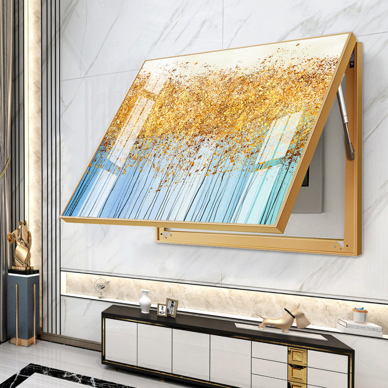 电表箱装饰画抽象客厅背景墙开关盒遮挡壁画现代简约轻奢晶瓷挂画