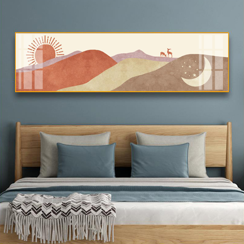 沙发背景墙卧室儿童房卡通晶瓷画