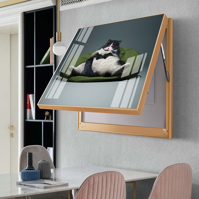 电表箱装饰画卡通动物客厅背景墙开关盒遮挡壁画现代简约晶瓷挂画图片