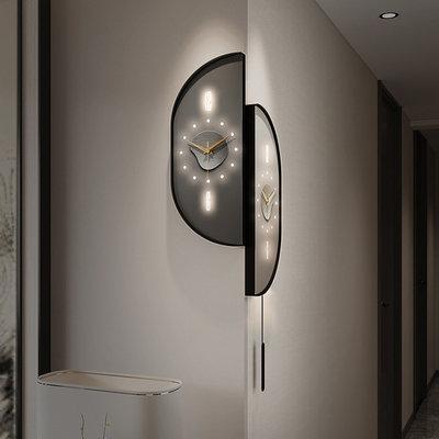 飞鸟集客厅拐角双面挂钟