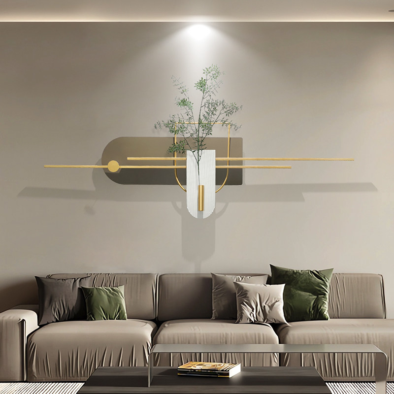 创意轻奢金属挂件墙上装饰品客厅沙发背景墙壁挂花器民宿墙面挂饰,家居饰品,壁饰,淘宝优惠券,粉丝福利购,淘宝优惠卷