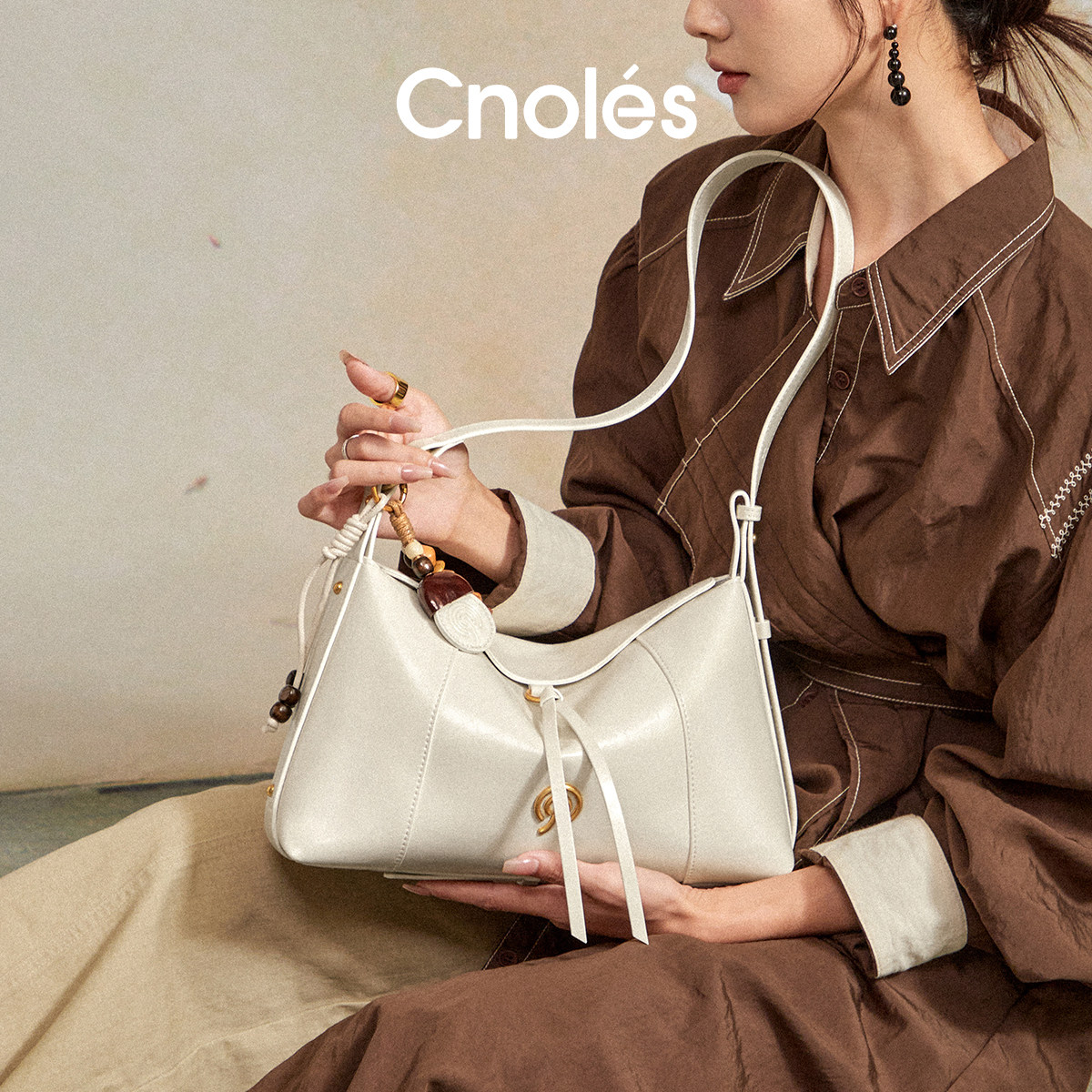 高级感hobo包包女新款油蜡皮单肩斜挎包百搭原创设计夏季女款包包