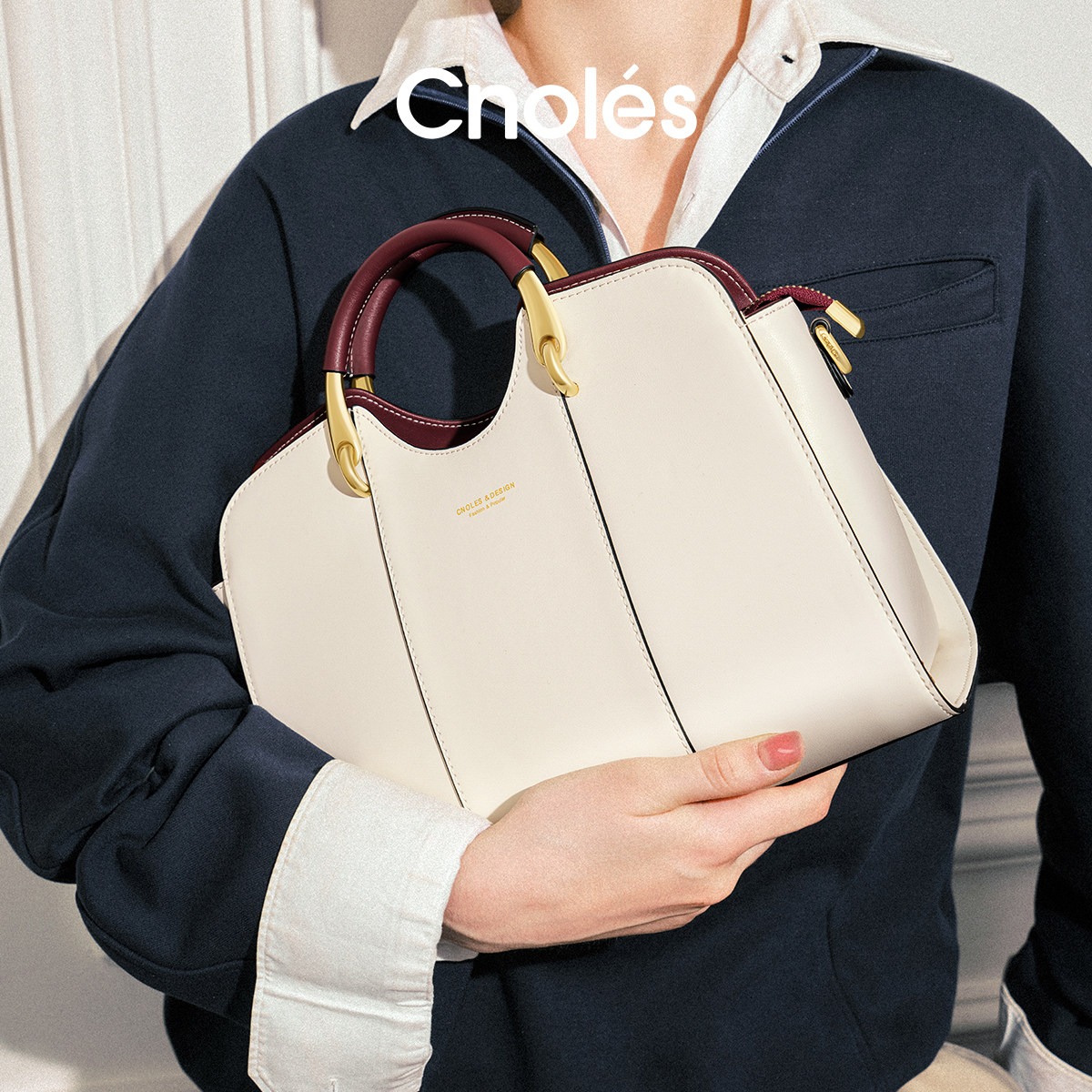 Cnoles蔻一云裳红霞轻奢手提包包女妈妈款斜挎包送妈妈新年礼物