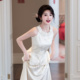 淘喜「名媛」白色新娘订婚领证小白裙日常可穿小个子敬酒服礼服女