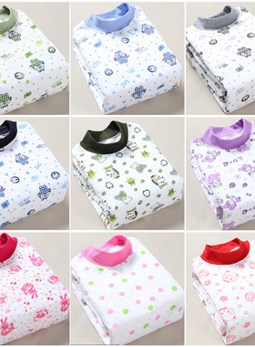 儿童保暖内衣套装外层内层纯棉男女童秋衣秋裤棉宝宝夹棉三层加厚