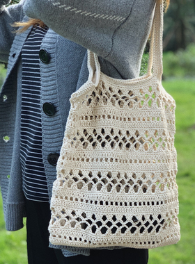 名辰方式原创钩针diy材料包毛线编织包森女休闲挎包钩针编织手工