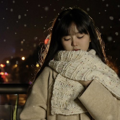 名辰方式围巾材料包软糯亲肤