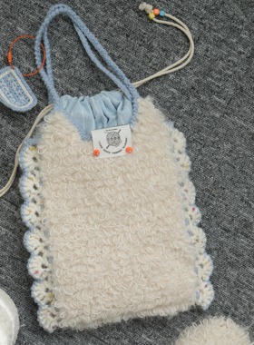 织造物语原创羊驼绒绒包钩织材料包毛线手工钩针手拎包编织附教程