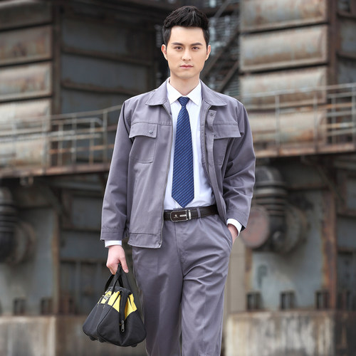 煤矿套装防烫维修纯色帆布劳保服