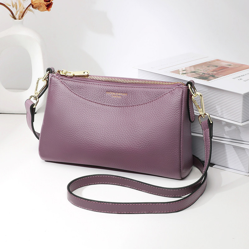 真皮斜挎包女2023新款包包百搭中年女士牛皮单肩包2022软皮妈妈包