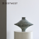 大丹陶瓷正品 花瓶景德镇摆件复古艺术感客厅插花器皿设计感小众