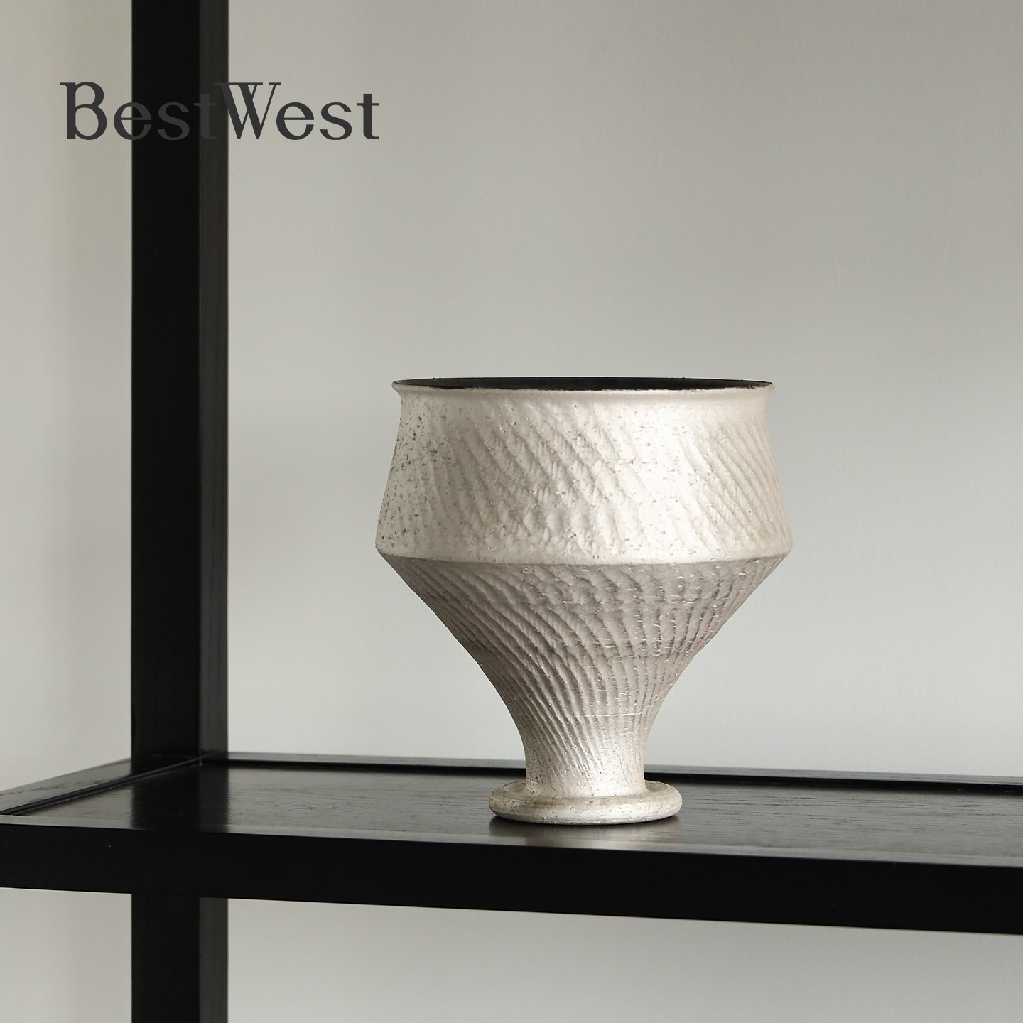 BEST WEST 大丹手作银彩工艺艺术花瓶高级感摆件设计师软装饰品