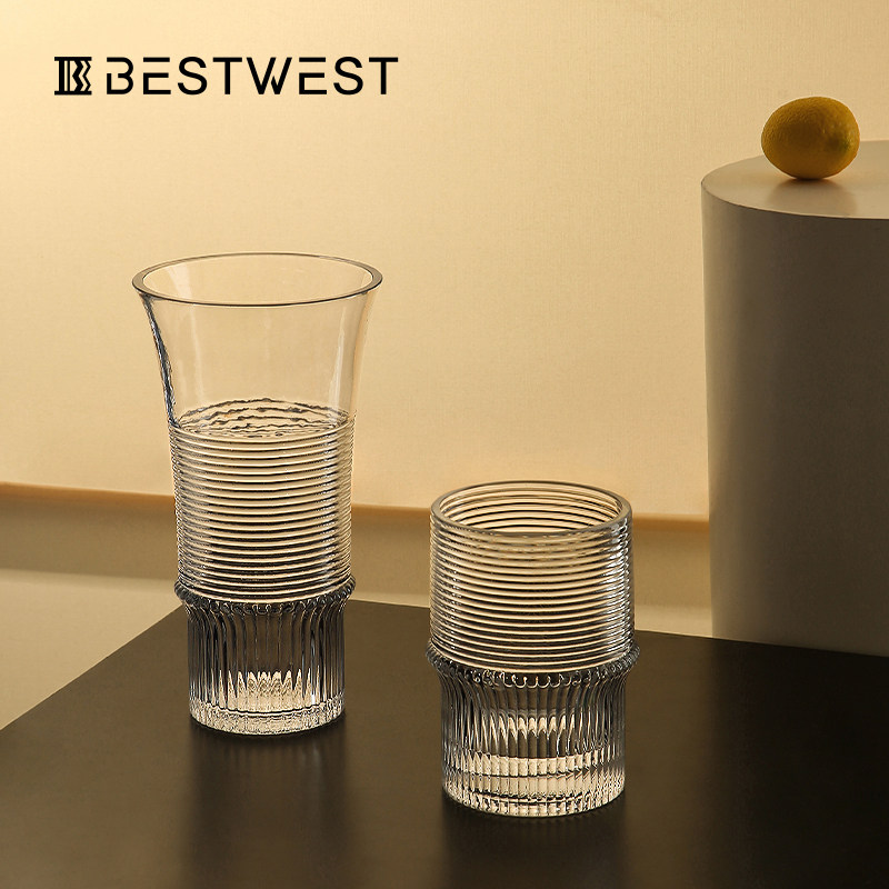 BESTWEST简约高级感玻璃花瓶