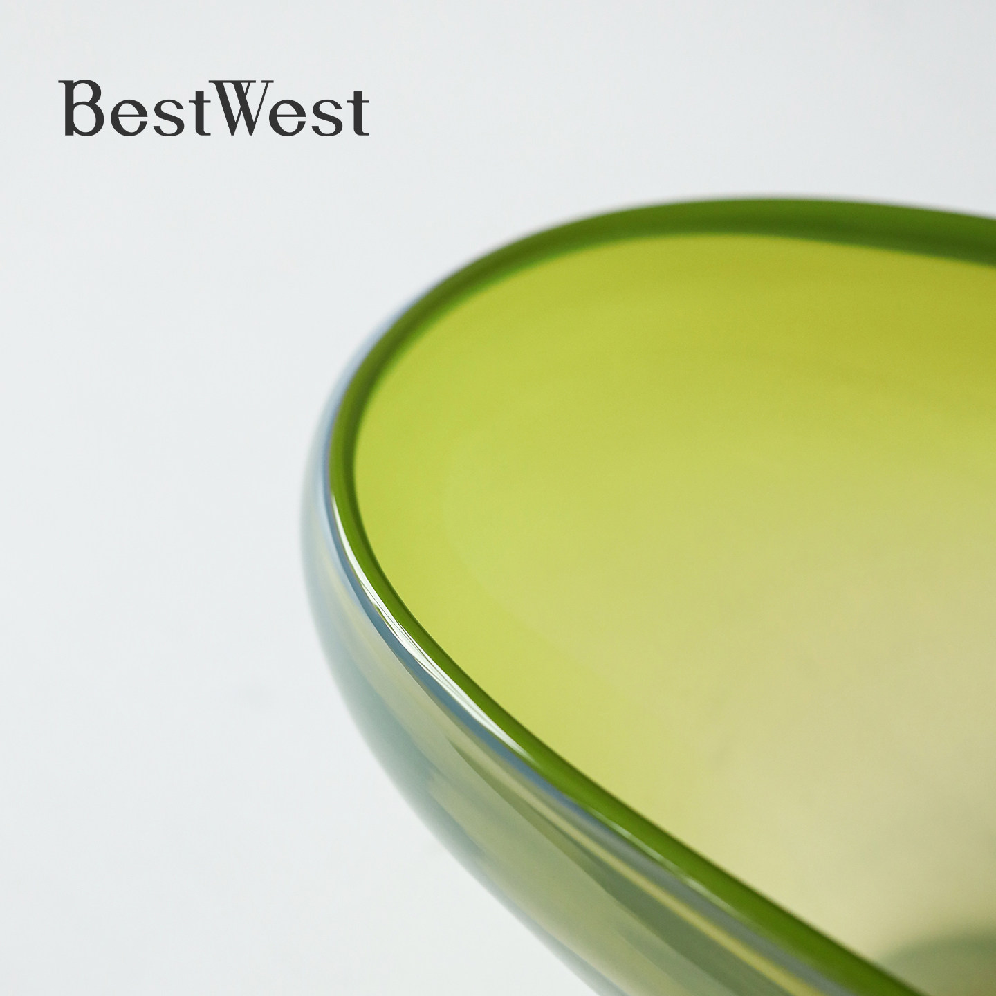 BEST WEST 重工琉璃果盘轻奢高级感现代客厅茶几艺术感水果盘摆件