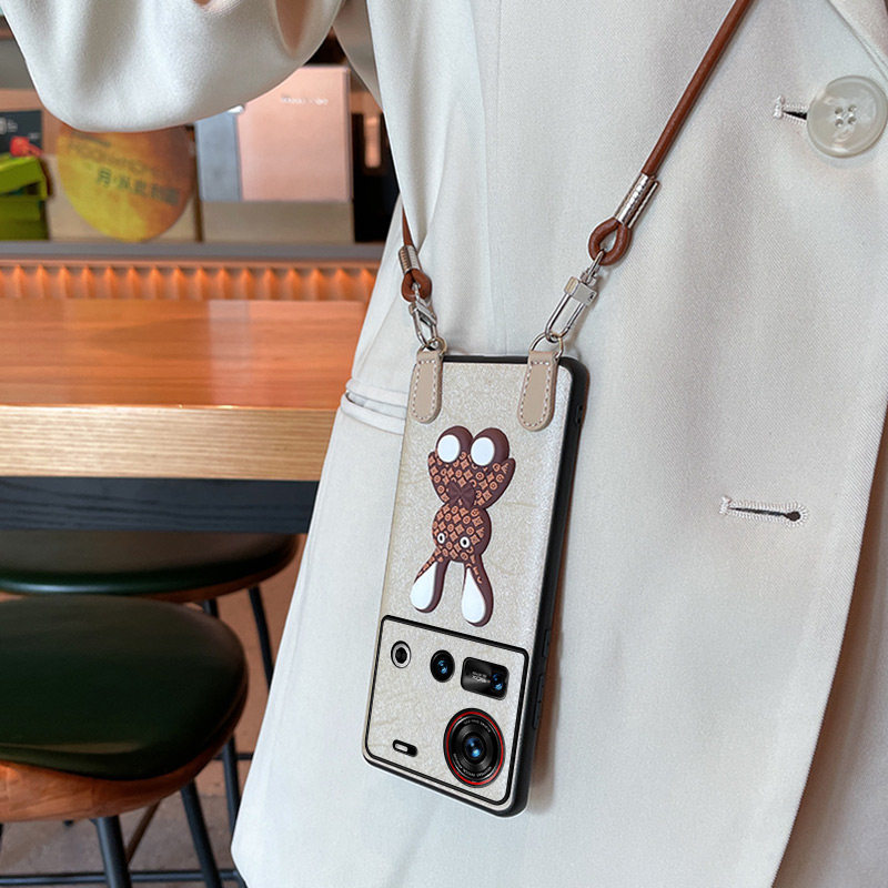 适用于努比亚Z70 Ultra手机壳复古潮牌立体花纹兔兔Nubi