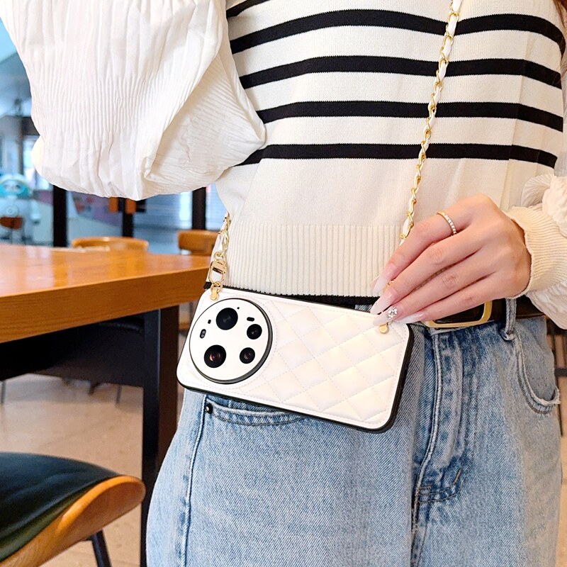 适用于小米17Ultra手机壳斜挎背包链条小米17ultra莱卡版小香风Xiaomi 15Ultra全包防摔创意小米17硬壳保护套