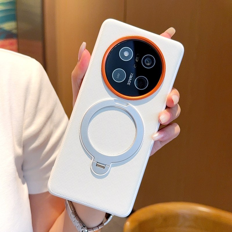 适用于荣耀X60手机壳创意带磁吸旋转支架荣耀x60pro高级镜头红圈新款荣耀X70防摔全包硬壳外壳