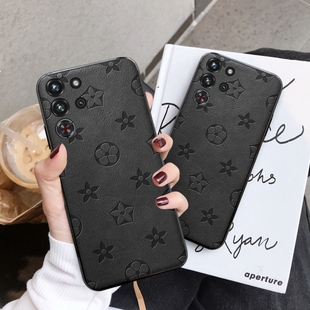 适用于红魔10Pro手机壳商务皮质硬壳压印印花款红魔10pro+轻薄防摔保护套NX789J高档男女款全包